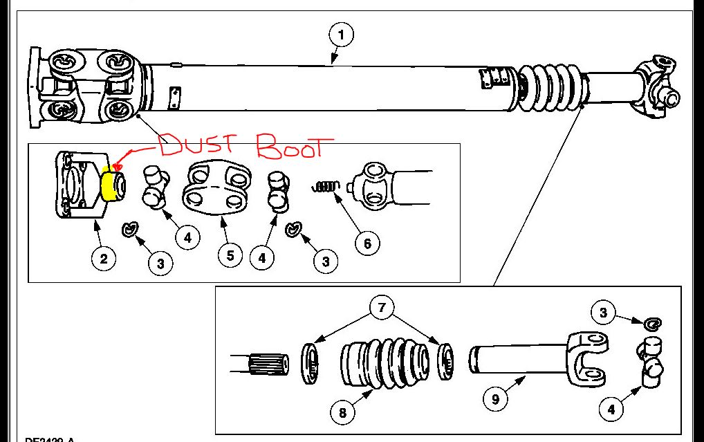 Front Drive Shaft Rear CV Joint Boot Repair Kit for Ford Pickup