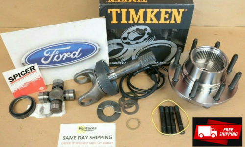 1999-2002 Ford Excursion F250 F350 Timken ABS Wheel Hub Outer Shaft U Joint Kit M14 X 2.0 Threads