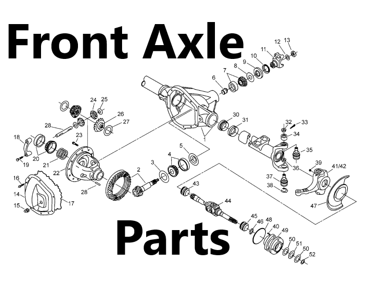 1999-2005 Front Axle Parts