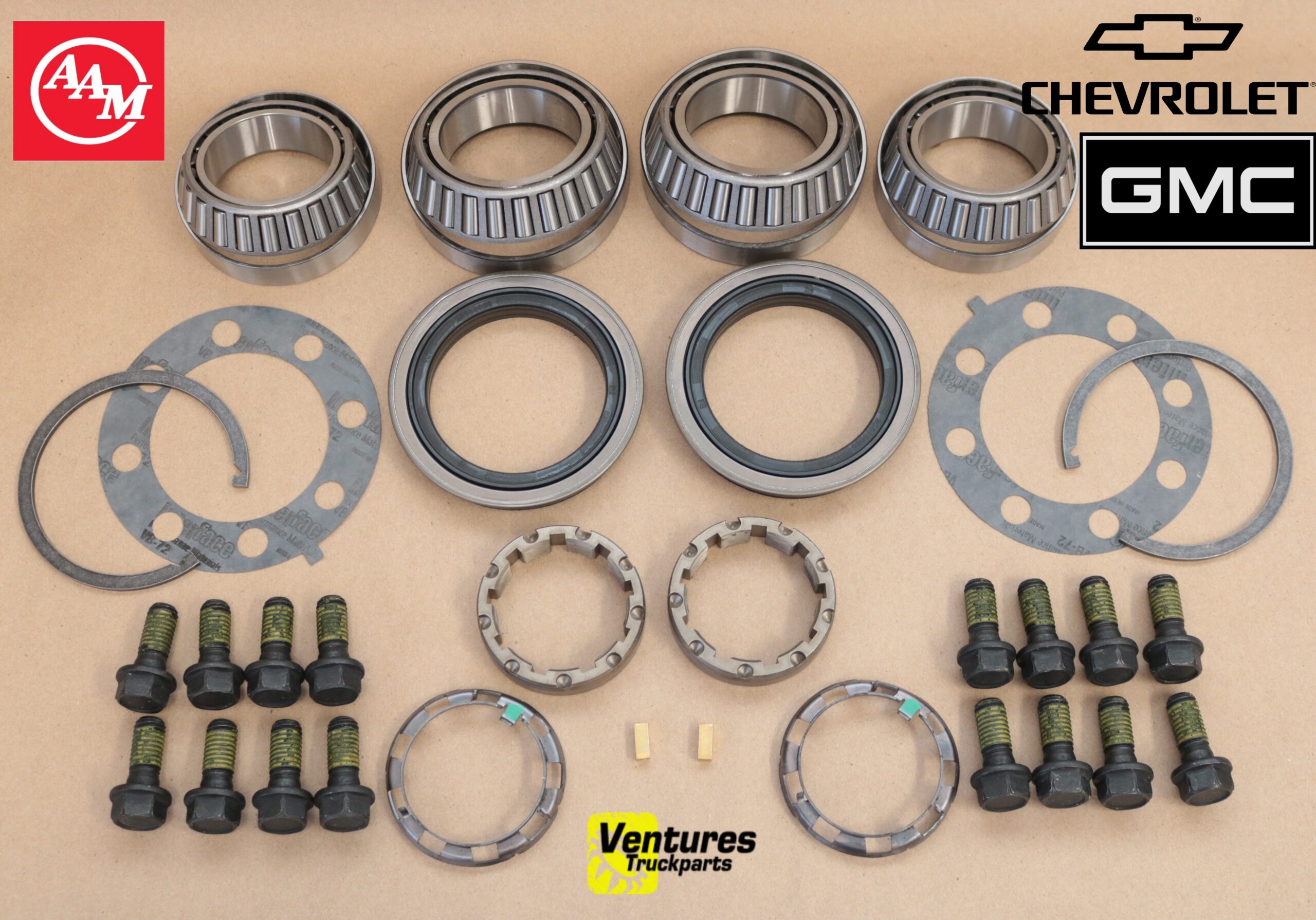 2011-2016 Chevy GMC Silverado Sierra 2500 3500 SRW Rear Wheel Hub Bearing Seal Kit OEM AAM