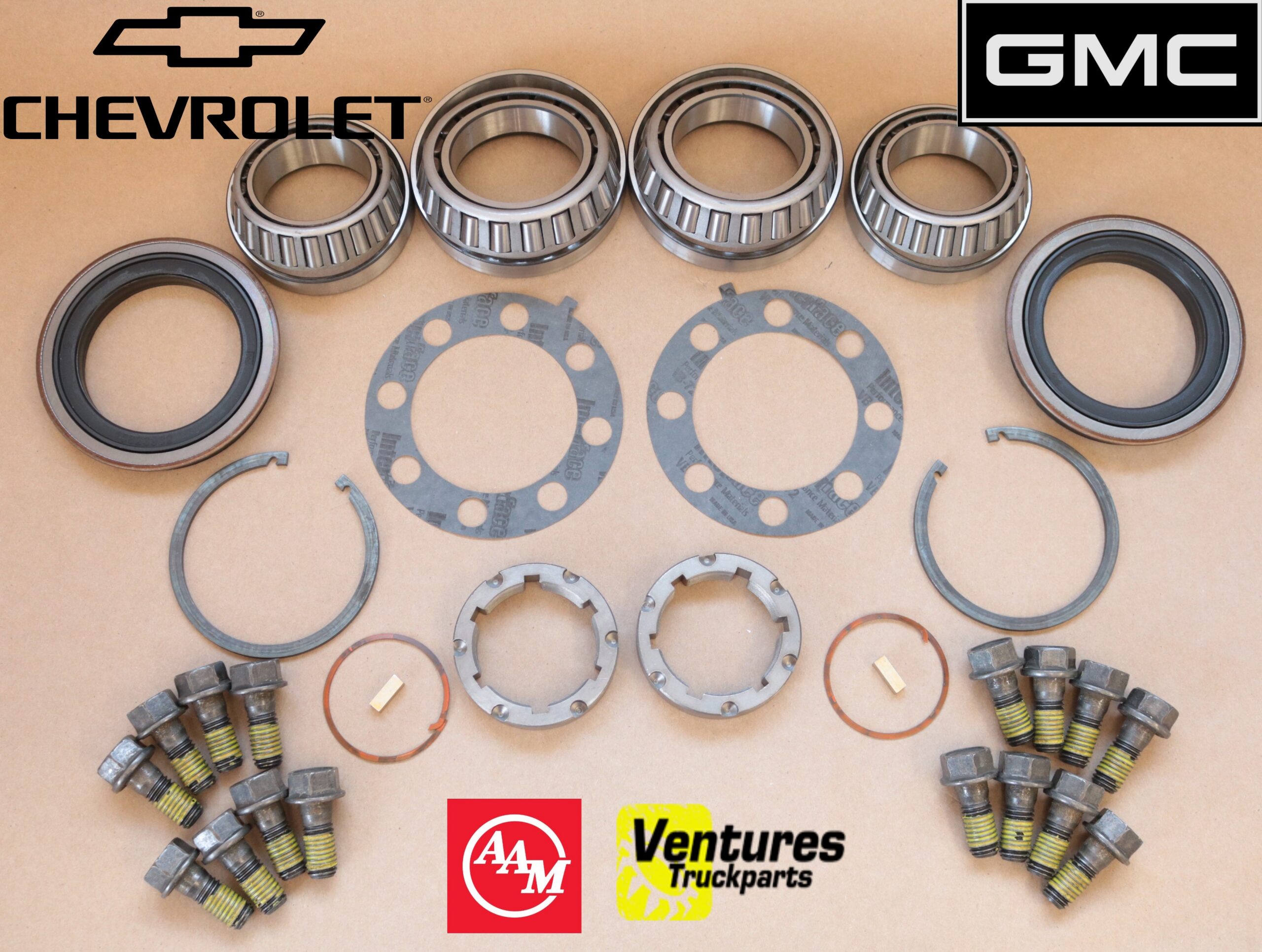 2001-2010 Chevy Silverado GMC Sierra 2500 3500 14 Bolt SRW Rear Wheel Bearing Kit