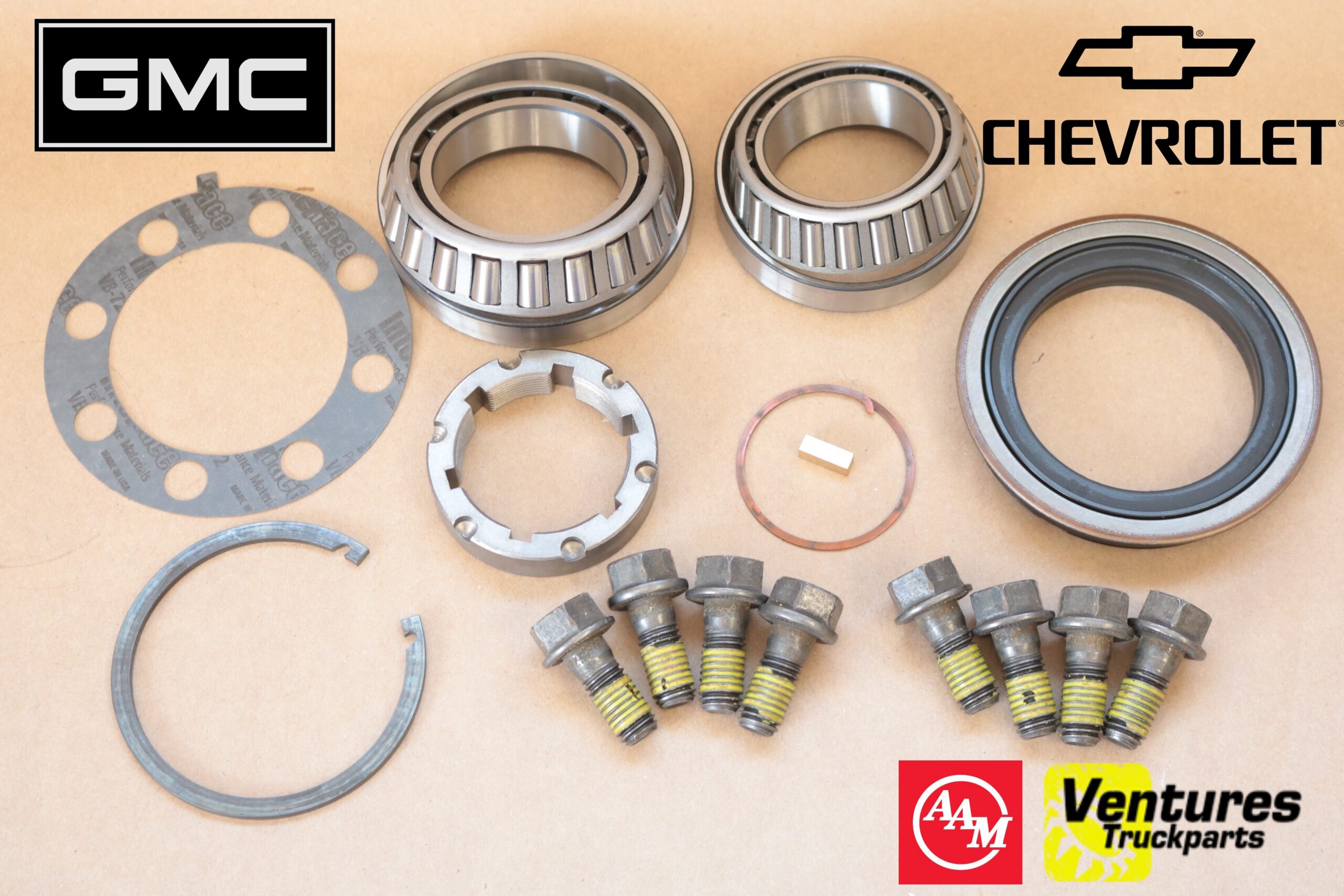 2001-2010 Chevy Silverado GMC Sierra 2500 3500 14 Bolt SRW Rear Wheel Bearing Kit