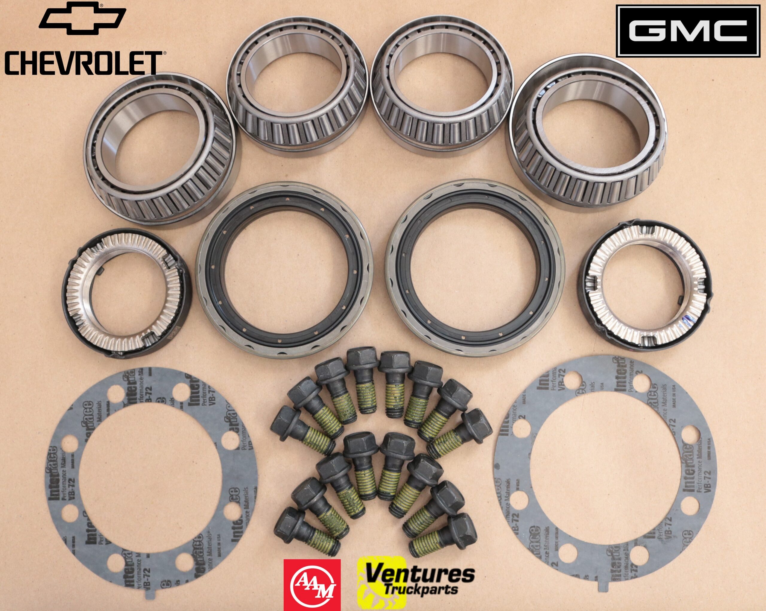2020-2026 Chevy Silverado GMC Sierra 3500HD DRW AAM 14 Bolt Wheel Hub Bearing Kit OEM