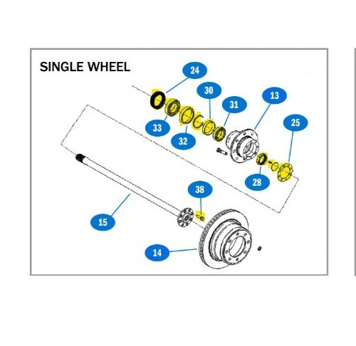 2020-2026 Chevy Silverado GMC Sierra 2500HD 3500HD SRW Rear Wheel Hub Bearing Seal Kit OEM AAM - Image 2