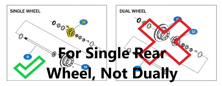 2000-2002 Dodge Ram 2500 Or 3500 Single Rear Wheel Hub Bearing And Seal Kit - Image 3