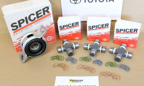 2005-2015 Toyota Tacoma V6 Dana Spicer ( Premium) Rear Driveline Full Kit 3 U-Joints 1 Hanger / Bearing