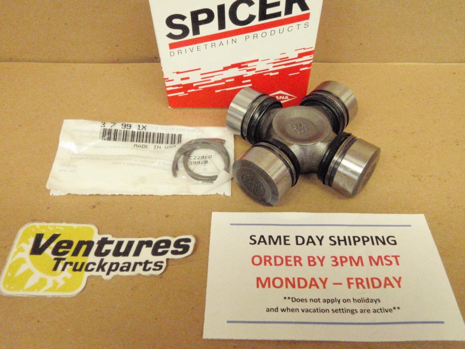 1979-1991 Chevrolet K30 K3500 4x4 Dana 60 Axle Shaft U Joint Dana Spicer OEM