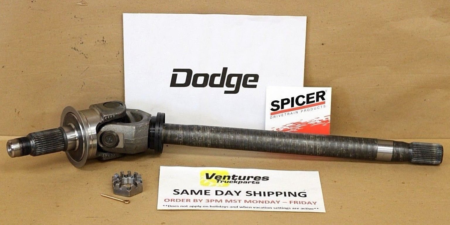 AXLE SHAFT FRONT DRIVERS SIDE WITH NUT DODGE RAM 1500 OR RAM 2500 9401