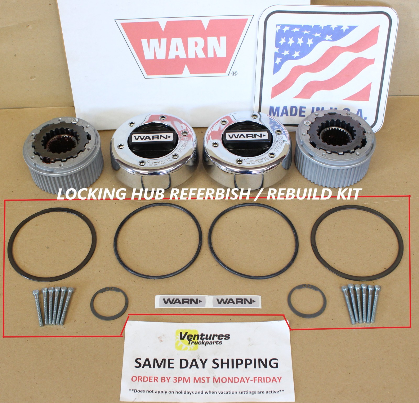 Warn Locking Hub Service / Refubish Kit For Set 11690 Dana 50 OR 60 30 Spline Ford Chevy Dodge
