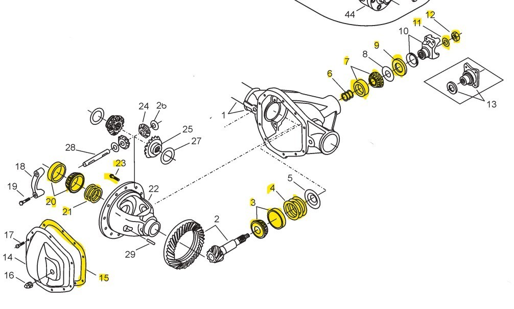 1978-1997 Ford F350 Dana 60 Front 4X4 Axle Master Bearing Install Kit Koyo - Image 2