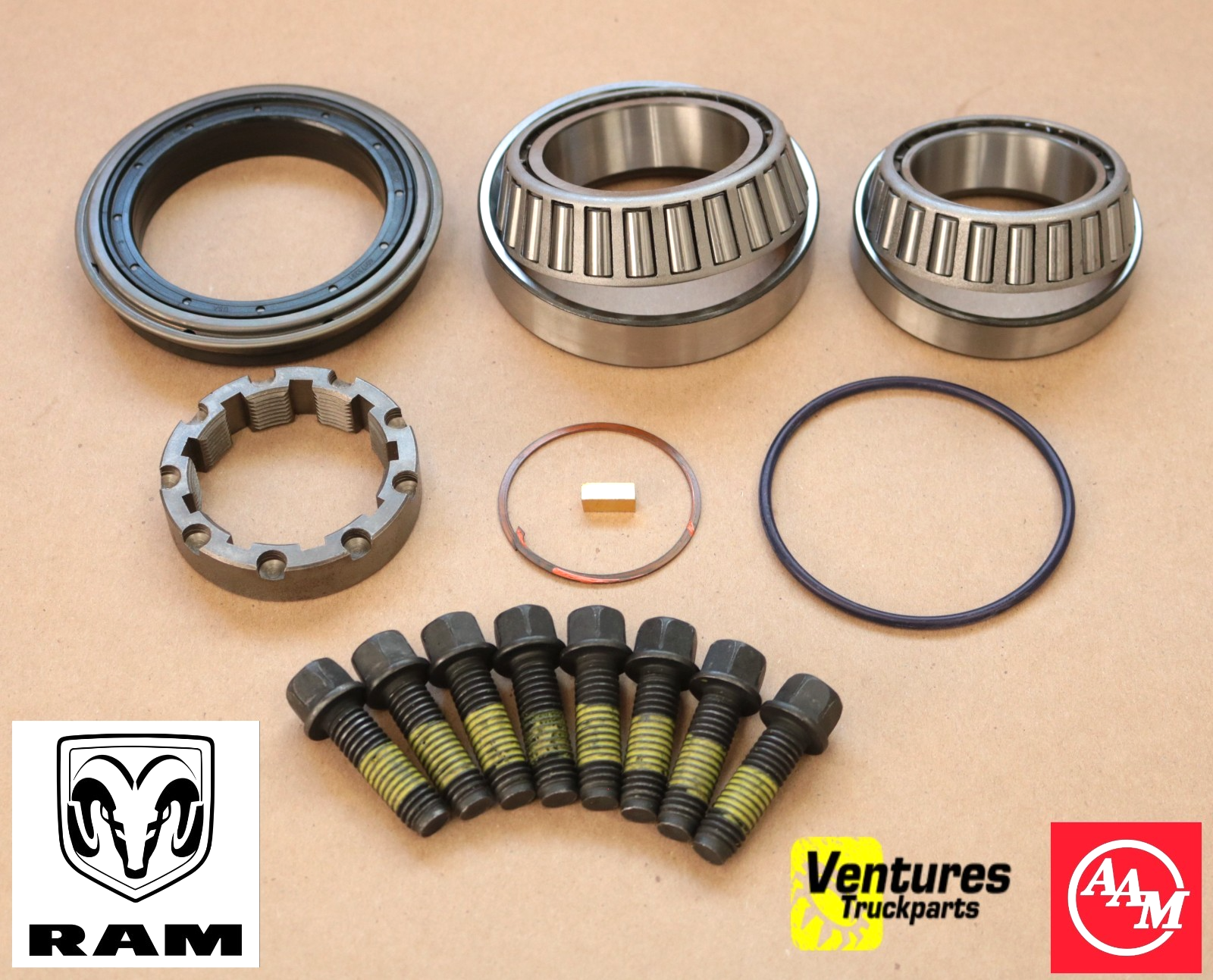 2019-2026 Ram 2500 Or 3500 Rear Wheel Hub, Bearings, Seal, And Spindle Nut Kit - Image 2