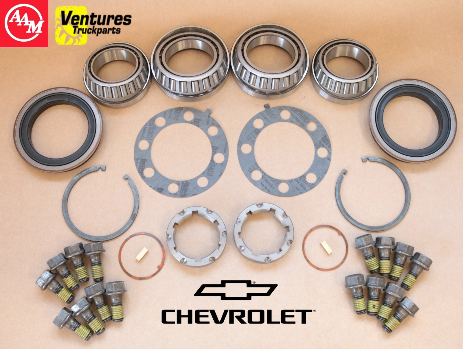 2001-2010 Chevy Silverado 2500 3500 14 Bolt SRW Rear Wheel Bearing Kit