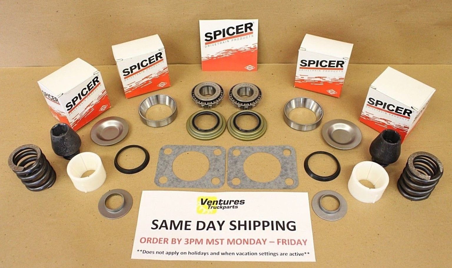 FORD DANA 60 KING PIN BEARING SEAL REBUILD KIT BUSHING SPRING DANA SPICER NEW