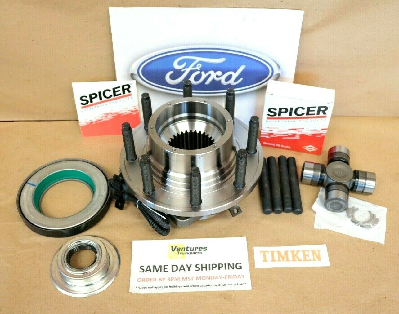 WHEEL BEARINGS AND SEAL KIT  FORD DANA 50 OR 60 FRONT OEM SPICER PARTS
