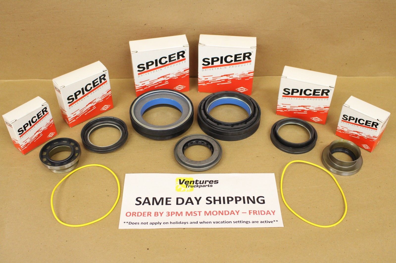 DANA SPICER OUTER AXLE STUB SEALS AND U JOINT FOR 2005-12 FORD F-250/F-350 4WD 
