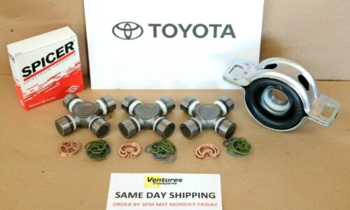 2005-2015 Toyota Tacoma V6 Rear Driveline U-Joint Hanger Bearing Kit Dana Spicer ( Includes 3 USA Spicer U Joints 1 Spicer Carrier Bearing )
