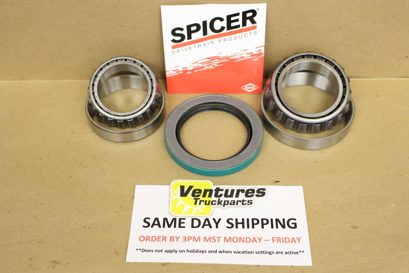 WHEEL BEARINGS AND SEAL KIT  FORD DANA 50 OR 60 FRONT OEM SPICER PARTS