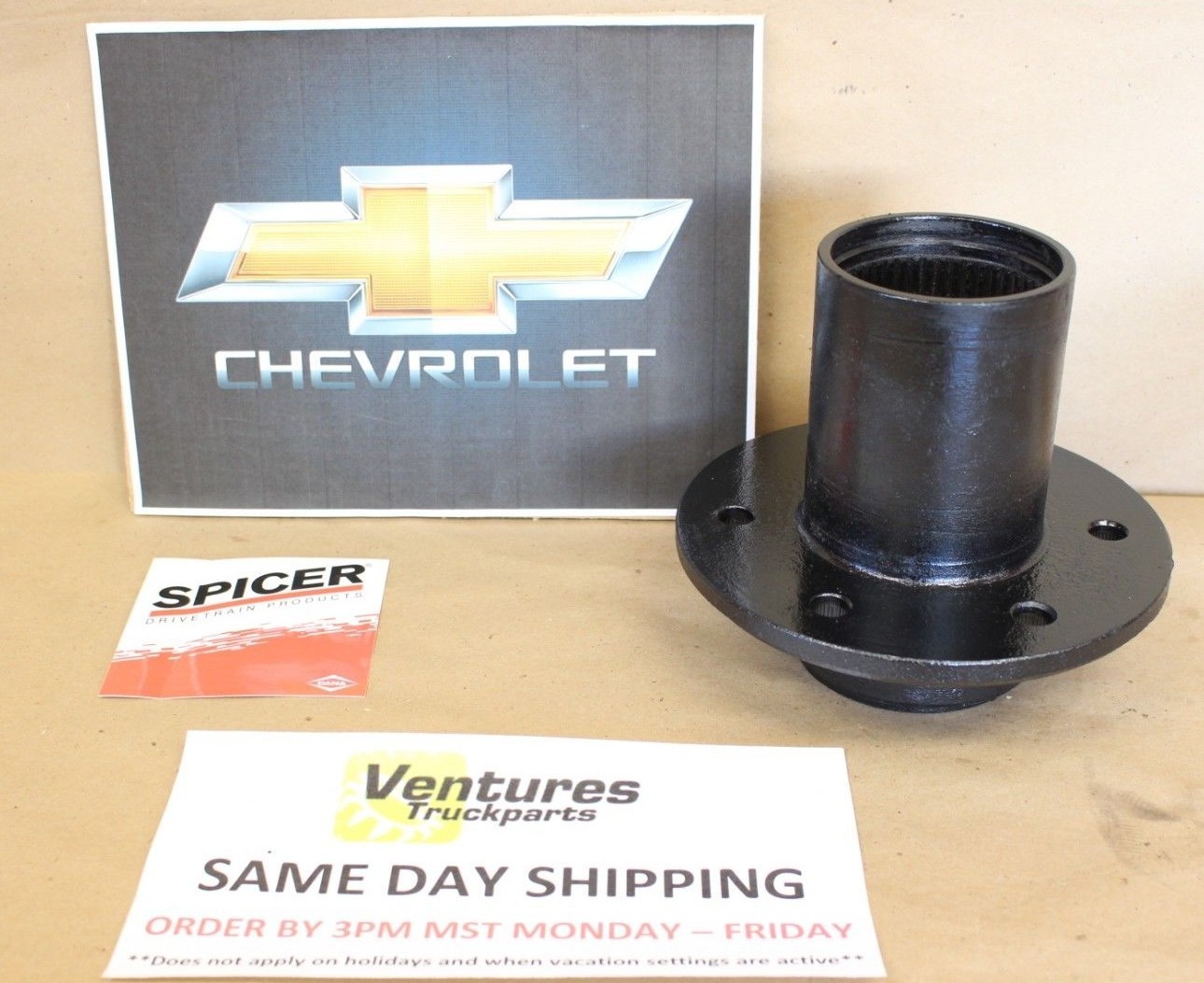 1977-1990 Chevy K5 K10 Jimmy Suburban Wheel Hub Front GM Dana 44 or 10 Bolt Large Bearing Spindle Style 6 on 5.5